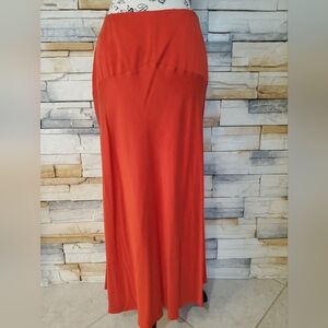 NWT TOVE Elegant Red Maxi Silk Skirt with Viscose Lining Size 6/38
